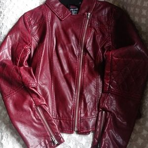 Wet seal faux leather short jacket